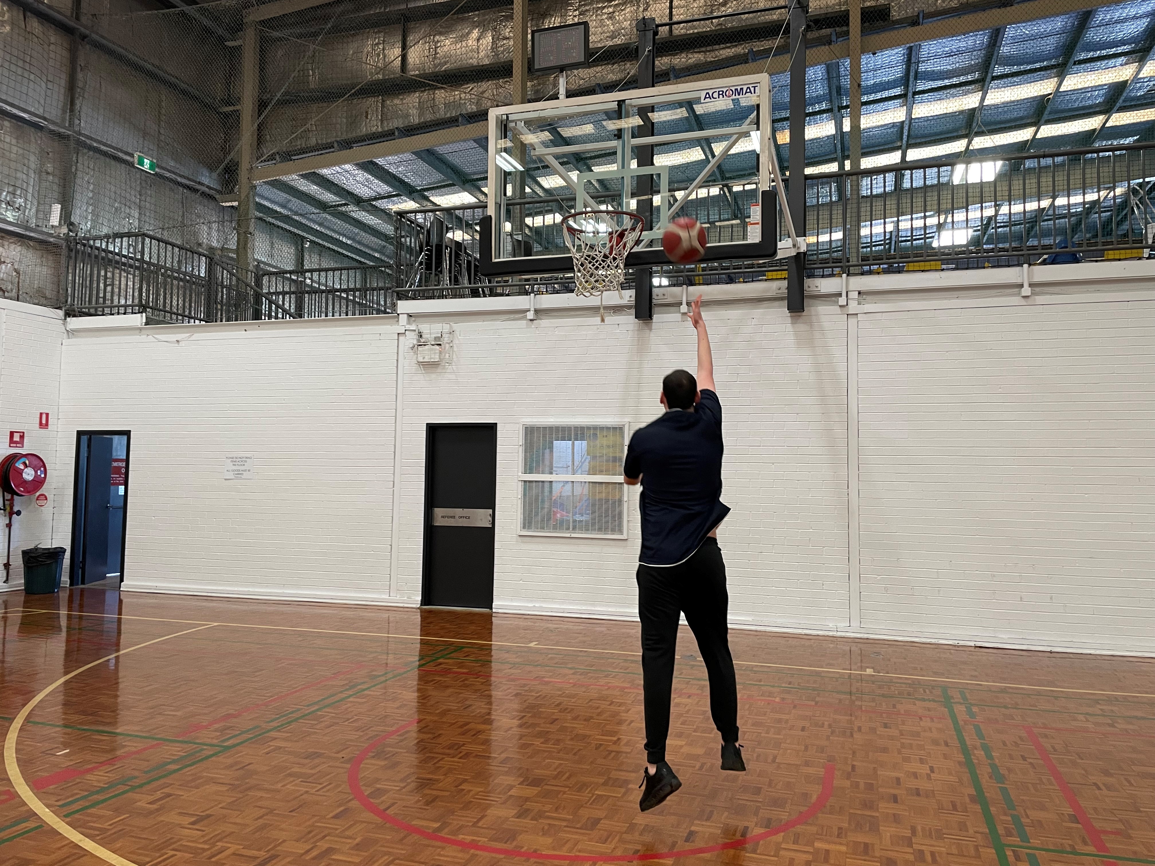 Basketball trick shot